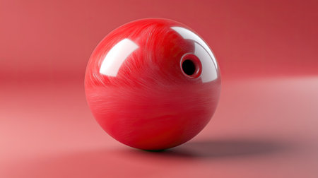 A bowling ball gliding smoothly along the polished track, capturing the intensity of the game in motionの素材