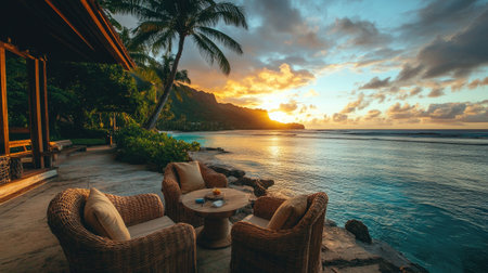 A bundt cake with a golden crust and moist interior, sliced and served on small platesの素材