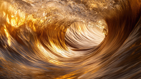 A high-speed capture of water twisting into artistic shapes, highlighted by dramatic lighting.の素材