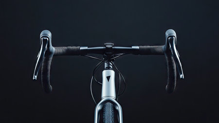 A studio shot of a lightweight gravel bike, highlighting its sleek geometry.の素材