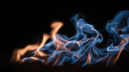 High-contrast photo of lighter flame, highlighting fire texture and shape in fine detailの素材