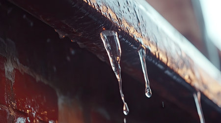Silicone being applied to a leaking gutter seam for a watertight fixの素材