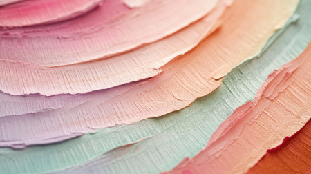 A close-up of pastel strokes blending seamlessly on textured paper in a gradient pattern.の素材