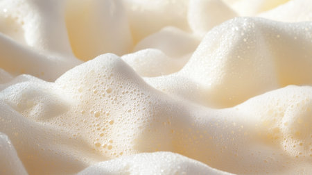 Layers of dense foam with soft lighting, placed against a gradient backgroundの素材