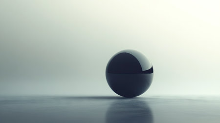 The black ball close to the pocket, surrounded by light mist, suggesting a moment of anticipation and excitement.の素材