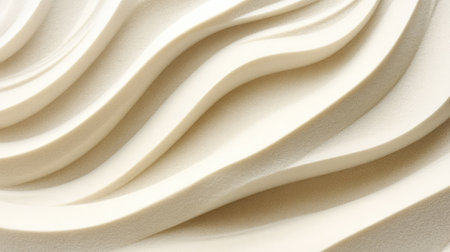 Close-up of beach sand with unique swirls and natural flow patterns caused by ocean wavesの素材
