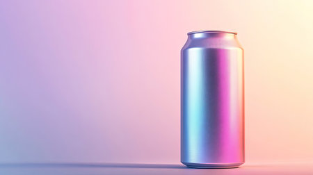Modern air freshener can with sleek branding and a soft gradient background, isolated against whiteの素材
