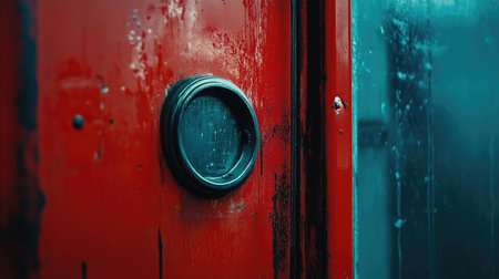 Close-up of an aluminum window frame gasket, with the metal surrounding the rubber seal and the glass, capturing the durability and modern design. --chaosの素材