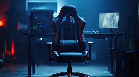 A sleek, adjustable gaming chair with high-back support, designed for ultimate comfort during long gaming sessions.の素材