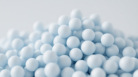 A medical illustration showing the moment of fertilization, with sperm cells clustered around an egg, preparing for penetration.の素材