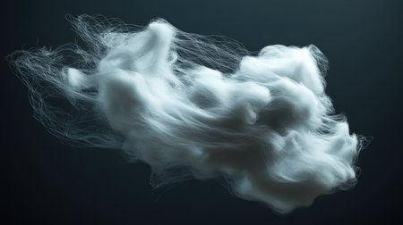 A captivating ethereal cloud formation featuring delicate tendrils that create a surreal and dreamlike atmosphere, perfect for artistic and creative projects.の素材