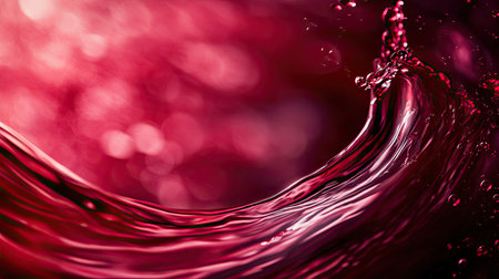 This stunning image captures the dynamic motion of a red water wave, creating an artistic splash effect that enhances any creative project or background.の素材