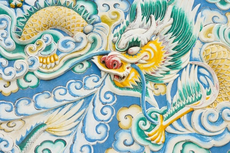 Dragon statue in thailand の写真素材