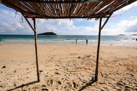 Tropical sand beach  in sattahip Thailand  の写真素材