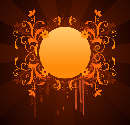 Floral frameのイラスト素材