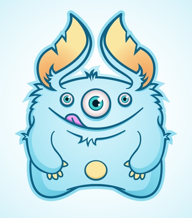 Hungry Blue Monsterのイラスト素材