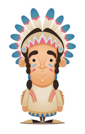 Native American Characterのイラスト素材