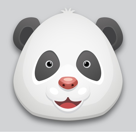Cute Panda Headのイラスト素材
