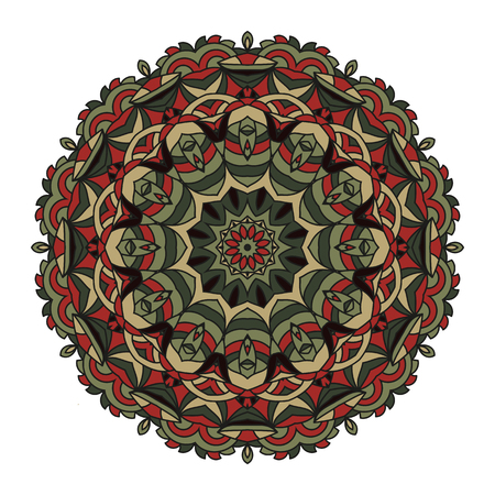 Coloring mandala: invitation, t-shirt print, wedding card, scrapbooking and tattooのイラスト素材