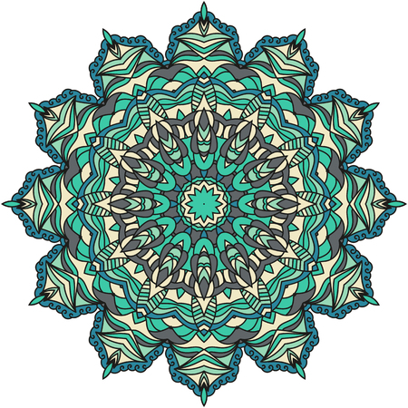 Coloring mandala: invitation, t-shirt print, wedding card, scrapbooking and tattooのイラスト素材
