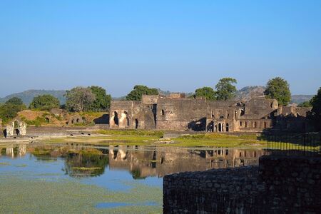 Structures speak for themselves, Roopmati Mahal, Manduの写真素材