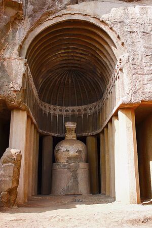 Cave 4, Chaitya, Aurangabad Caves Aurangabad Maharashtra India の写真素材