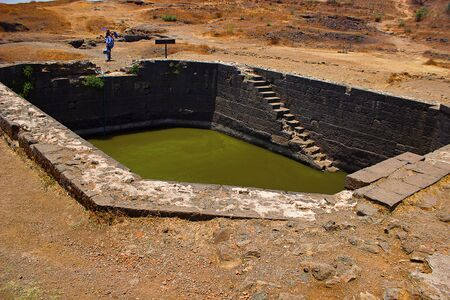 Step well, Lohagad Fort, Malavali near Pune Indiaの写真素材