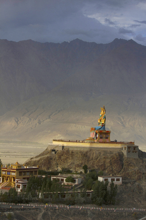 Maitreya Buddha from Diskit Monastery, Jammu and Kashmir, Indiaの写真素材