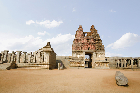 Hampi heritage temple complex, Hampi, Karnataka Indiaの写真素材