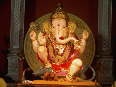 Statue of Lord Ganesh worshipped in Maharashtra during Ganesh festival.