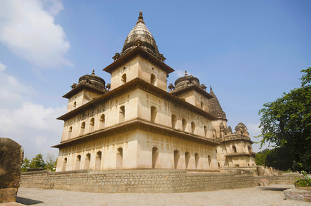 Exterior view of chhatri at Orchha. Orchha. Madhya Pradeshの写真素材