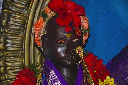Idol of Rakhumai, Old temple, Mahuli Sangam, Satara Maharashtra India