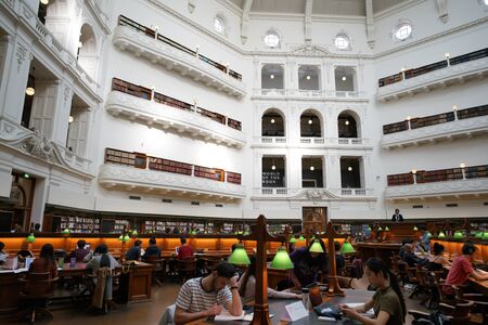 VICTORIA, MELBOURNE, AUSTRALIA April 2019, People at State Library