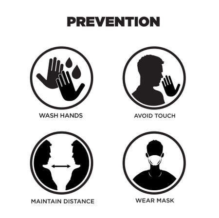 Prevention of spread of infection diseaseのイラスト素材