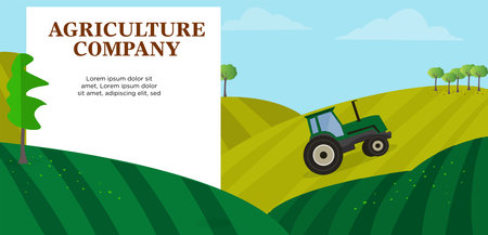Poster showing agriculture template with space for textのイラスト素材