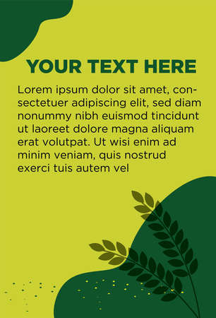 Simple layout with area for text suitable for agriculture posterのイラスト素材