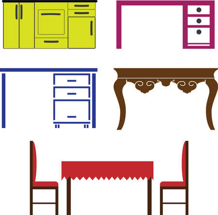Tables Setsのイラスト素材