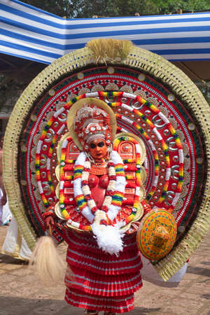 23rd October 2015, INDIA, KARNATAKA, BANGALORE.  Dancer on stage for Performance at Dushera Festival at Phoenix Mallのeditorial素材