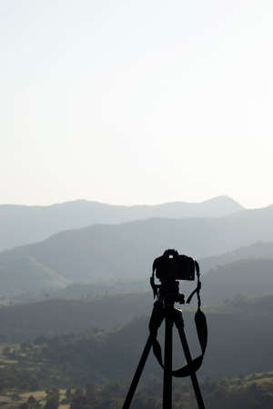 Camera pointing towards the Misty Sahyadri mountains.の写真素材