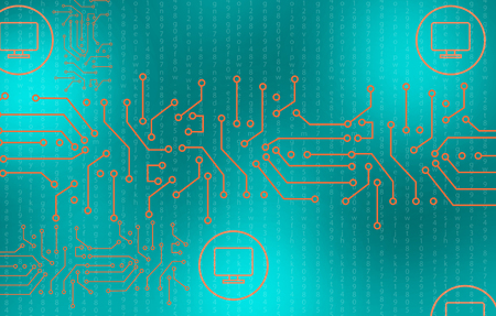 Crypto technology abstract background