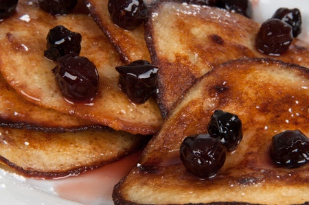 pancakes with cherry jam