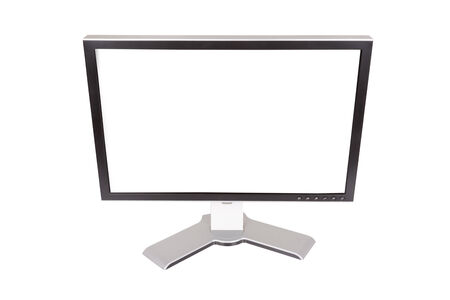Blank computer monitor with clipping path for the screen