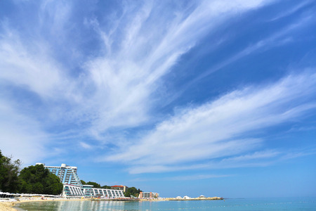 Varna beach on Black sea in Bulgaria.のeditorial素材