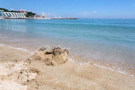 Varna beach on Black sea in Bulgaria.のeditorial素材
