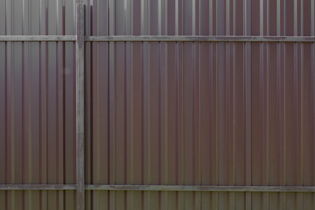 metal fence brown large on the streetの写真素材