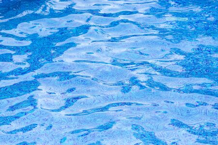 Blue pool water