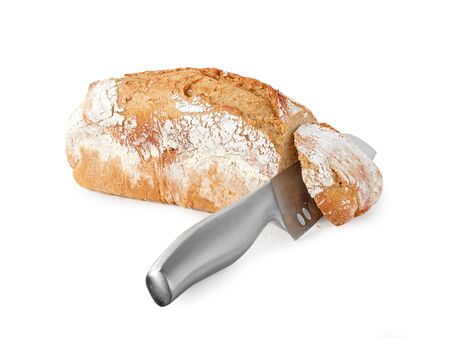 homemade bread is cut