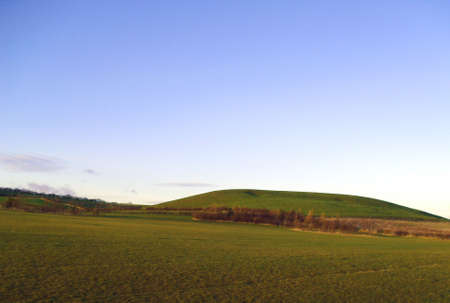 Blue Sky and Green Field Landscape