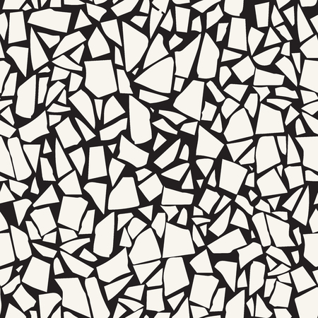 Terrazzo flooring vector grey seamless pattern. Texture with white telltale of marble, natural stone, quartz, granite, glass setのイラスト素材