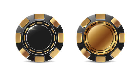 Poker chip. Casino concept, gambling game. realistic vector icon illustration.のイラスト素材